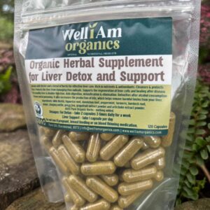Organic Herbal supplement for liver detox and support (120 capsules)