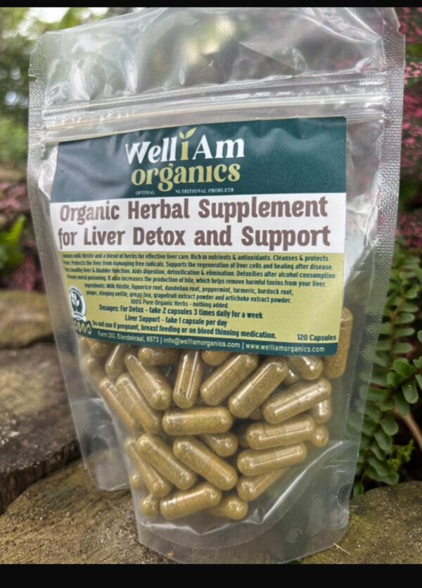 Organic Herbal supplement for liver detox and support (120 capsules)